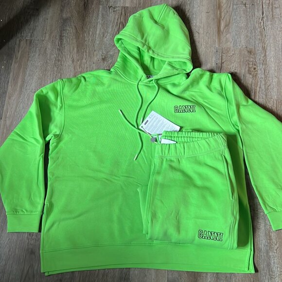 GANNI Hoodie Sweatshirt + Pants  Size L,  100% Cotton - Picture 1 of 11